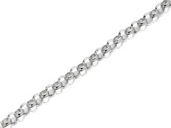 Silver 3mm Wide Belcher Bracelet - 7.5in - F1718