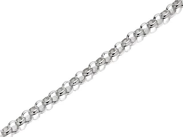 Silver 3mm Wide Belcher Bracelet - 7.5in - F1718