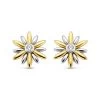 TI SENTO Gold Plated Silver Sunburst Stud Earrings - F6936