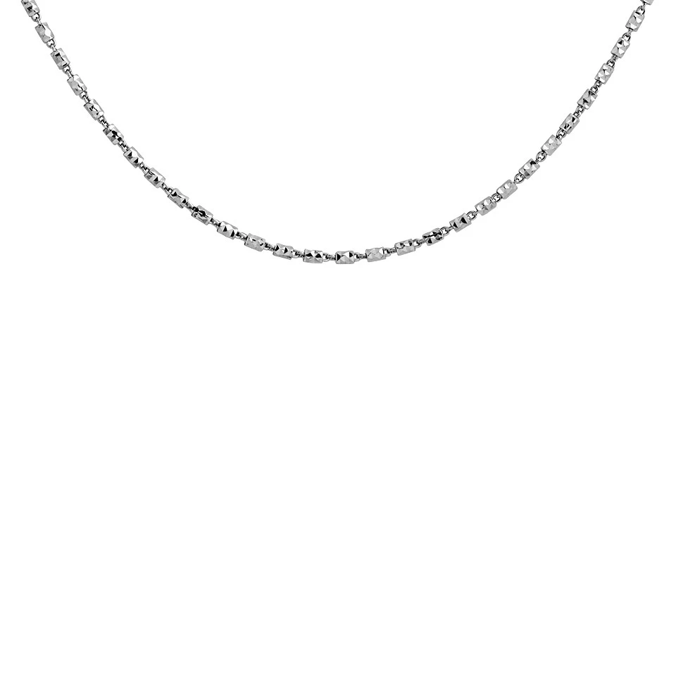 Silver Diamond Cut Tube Chain - 18in - F8811
