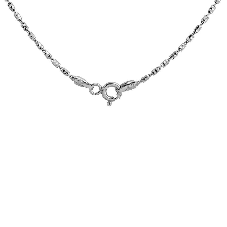 Silver Diamond Cut Tube Chain - 18in - F8811 - Image 2