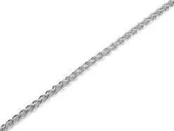 Silver 2.5mm Wide Spiga Chain - 24in - F9412