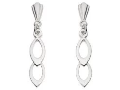 Silver Two Tears Andralok Drop Earrings - 21mm Drop - F9911