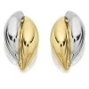 9ct Gold Two Colour Stud Earrings - 9mm - G0184