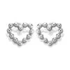 9ct White Gold Heart Stud Earrings - 6mm - G0261