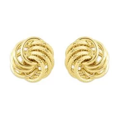 9ct Gold Knot Stud Earrings - 8mm - G0275