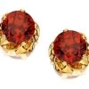 9ct Gold Garnet Stud Earrings - 4mm - G0460