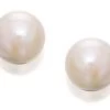 9ct White Gold Akoya Cultured Pearl Earrings - 6mm - G0632