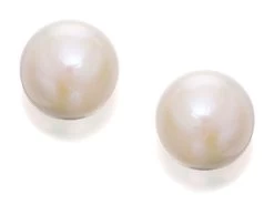 9ct White Gold Akoya Cultured Pearl Earrings - 6mm - G0632