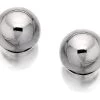 9ct White Gold Ball Stud Earrings - 5mm - G0692