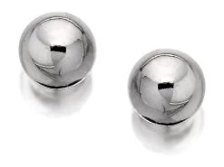 9ct White Gold Ball Stud Earrings - 5mm - G0692
