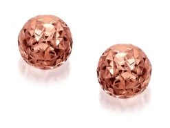 9ct Rose Gold Ball Stud Earrings - 6mm - G0707