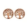 9ct Rose Gold Tree Of Life Stud Earrings - EXCLUSIVE - G0712