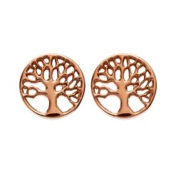 9ct Rose Gold Tree Of Life Stud Earrings - EXCLUSIVE - G0712