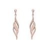 9ct Rose Gold Flame Drop Earrings - G1043