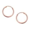 9ct Rose Gold Hoop Earrings - 18mm - G2209