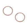 9ct Rose Gold Hoop Earrings - 14mm - G2425