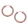 9ct Rose Gold Hoop Earrings - 18mm - G2426