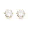 9ct Gold Cubic Zirconia Solitaire Stud Earrings - 5mm - G2702