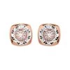 9ct Rose Gold Cubic Zirconia Stud Earrings - 6mm - G2753