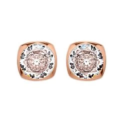 9ct Rose Gold Cubic Zirconia Stud Earrings - 6mm - G2753