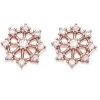 9ct Rose Gold Cubic Zirconia Catherine Wheel Earrings - G2769