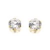 9ct Gold Cubic Zirconia Solitaire Stud Earrings - 7mm - G2937