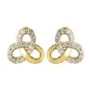 9ct Gold Cubic Zirconia Celtic Stud Earrings - 7mm - G2939