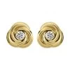 9ct Gold Cubic Zirconia Knot Stud Earrings - 9mm - G2941
