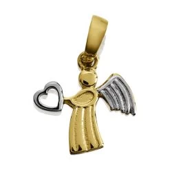 9ct Two Colour Gold Angel Charm - G3325