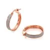 9ct Rose Gold Moon Dust Hoop Earrings - 19mm - G4135