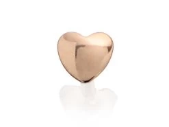 9ct Rose Gold Heart Nose Stud - 2mm - G4504