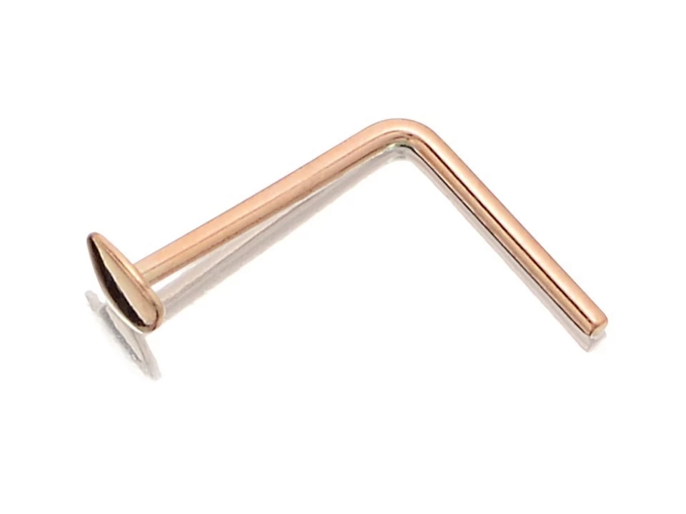 9ct Rose Gold Heart Nose Stud - 2mm - G4504 - Image 2