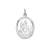 9ct White Gold Oval St. Christopher Medallion - 20mm - G5316