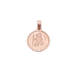 9ct Rose Gold St. Christopher Medallion - 15mm - G5318