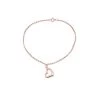9ct Rose Gold Heart Charm Bracelet - G6441