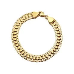 9ct Gold Fancy Link Bracelet - 7.5in - G6510