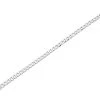 9ct White Gold 5mm Wide Curb Bracelet - 7.5in - G7221