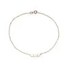 9ct Rose Gold Triple Heart Anklet - 9in - G7917