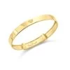 9ct Gold Heart Expanding Baby Bangle - G8442