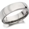 Titanium Polished Finish Band Ring - 7mm - J1002