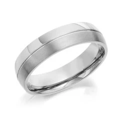 Titanium Double Banded Ring - 6mm - J1113
