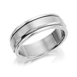 Titanium Revolving Band Ring - 7mm - J1114