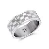 Titanium Rectangles Band Ring - 8mm - J1147