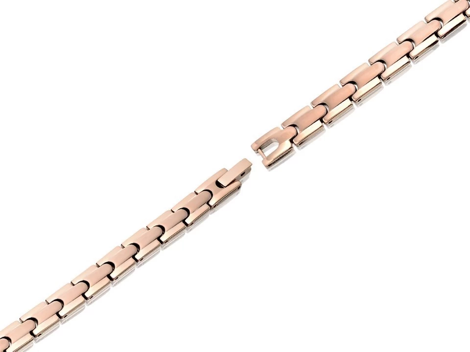 Titanium Rose Tone Magnetic Bracelet - 8in - J1573 - Image 3