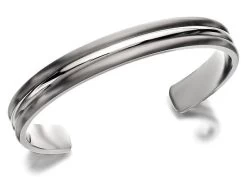 Titanium Matt And Polished Bangle - J1599