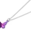 Ti2 Titanium Pink Butterfly Pendant And Silver Chain - J1902