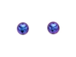 Ti2 Titanium Purple Ball Stud Earrings - 5mm - J1930