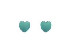 Ti2 Titanium Green Heart Stud Earrings - 5mm - J1933