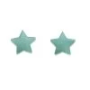 Ti2 Titanium Aqua Blue Star Stud Earrings - 5mm - J1935